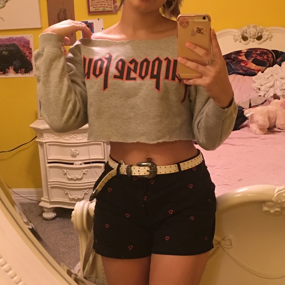 Purpose Tour cropped sweatshirt!